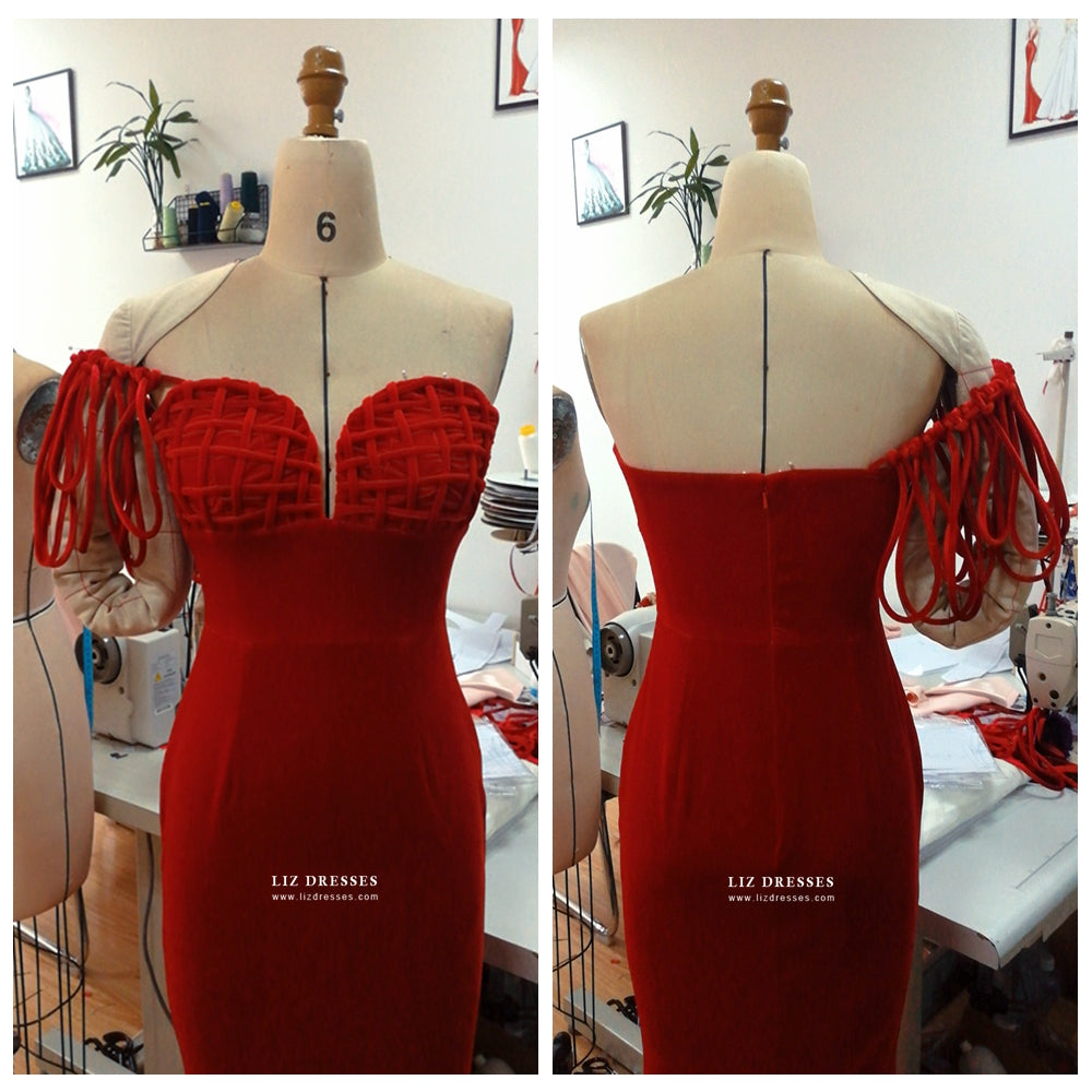 Marilyn Monroe Red Velvet Dress