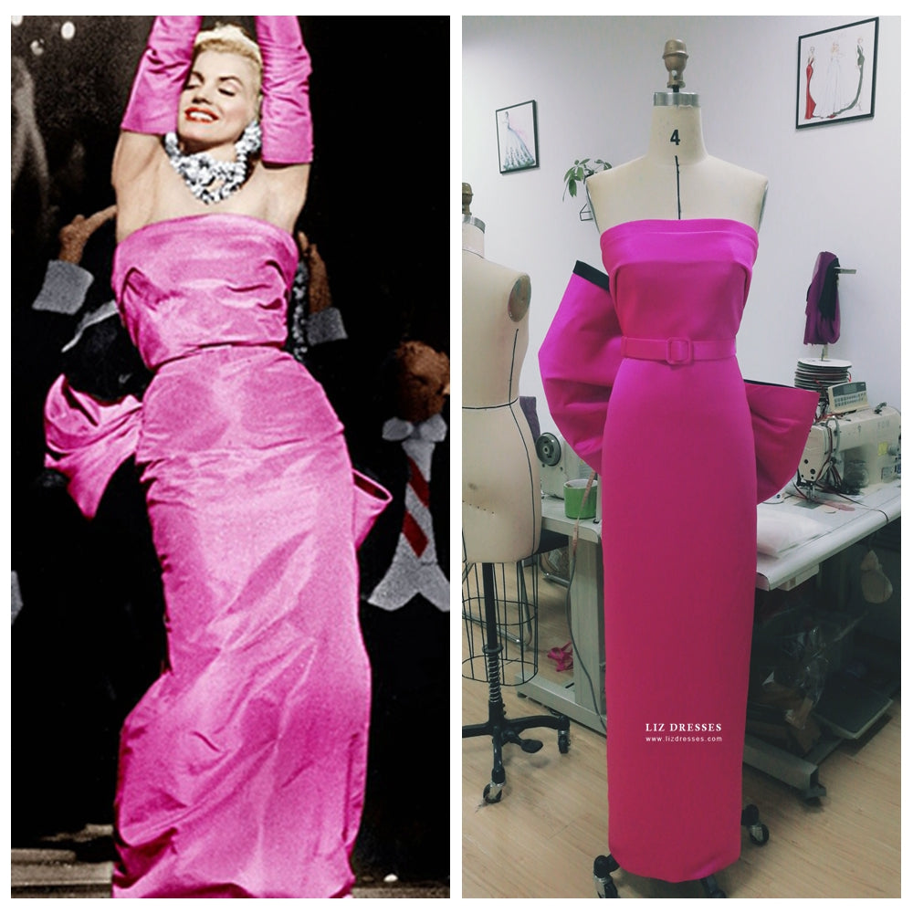 Marilyn Monroe Pink Dress with Bow