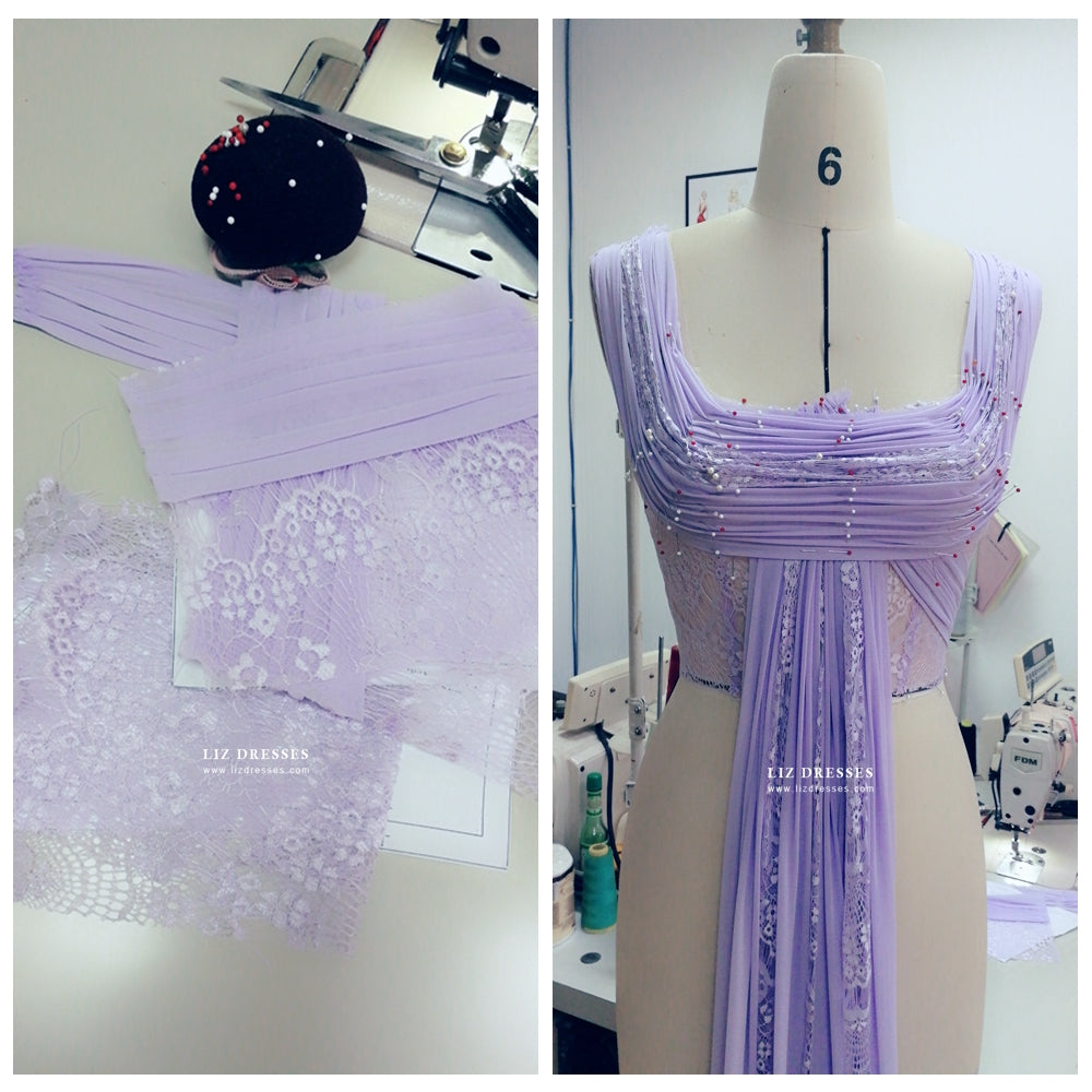 Mila Kunis Lavender Lace Dress