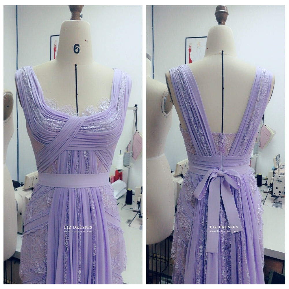 Mila Kunis Lavender Lace Dress